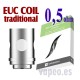 EUC traditional coil 0.5Ω VAPORESSO